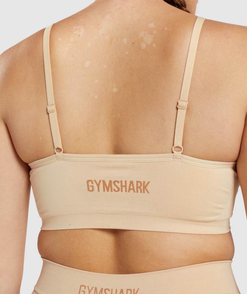 Gymshark Seamless Low Neck Bralette Fehérnemű Női Világos Barna  Hungary |  EMITV-4503