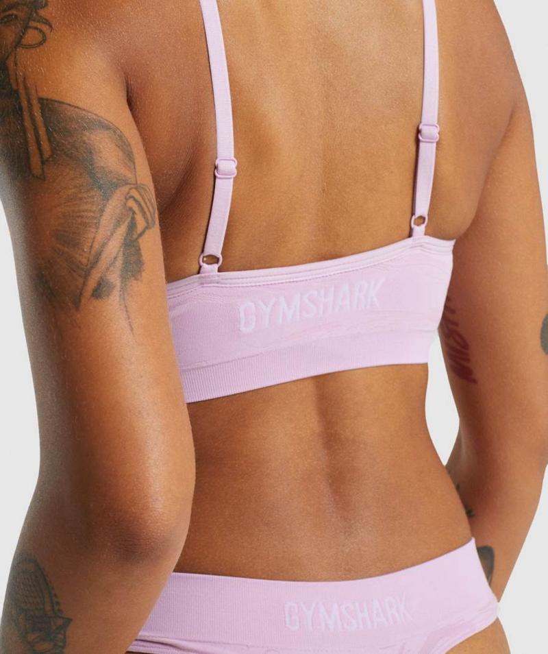 Gymshark Seamless Low Neck Bralette Fehérnemű Női Világos Rózsaszín  Hungary |  RTISL-5974