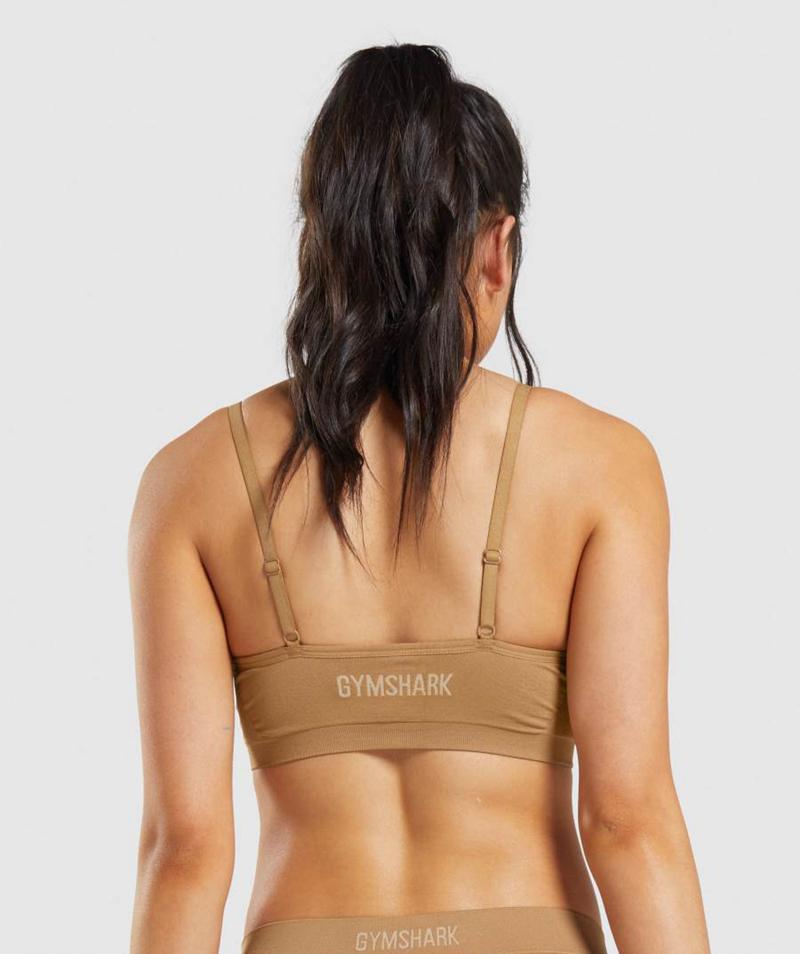 Gymshark Seamless Low Neck Bralette Fehérnemű Női Arany Világos Barna  Hungary |  TRIPQ-5941