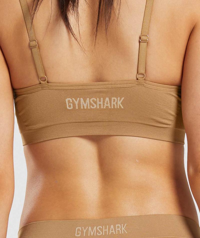 Gymshark Seamless Low Neck Bralette Fehérnemű Női Arany Világos Barna  Hungary |  TRIPQ-5941