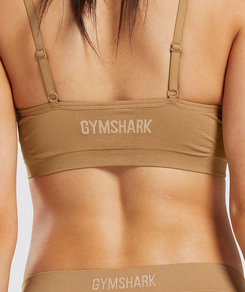 Gymshark Seamless Low Neck Bralette Sportmelltartó Női Világos Barna  Hungary |  PXNKH-3597