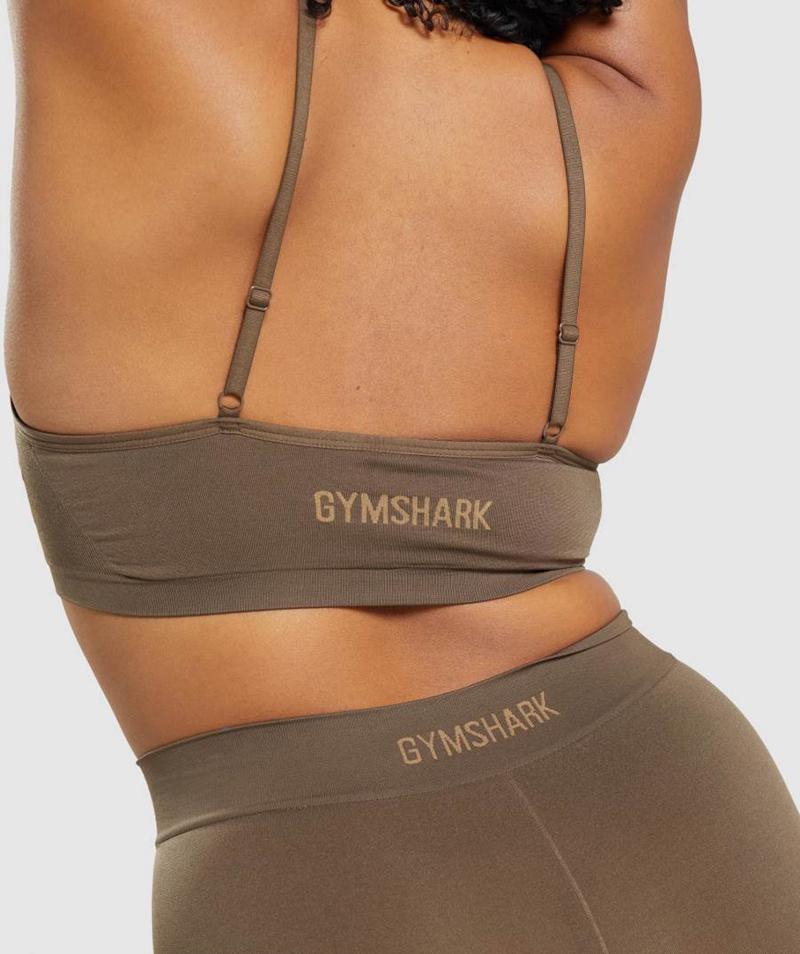 Gymshark Seamless Scoop Neck Bralette Fehérnemű Női Barna  Hungary |  GDXUV-9413