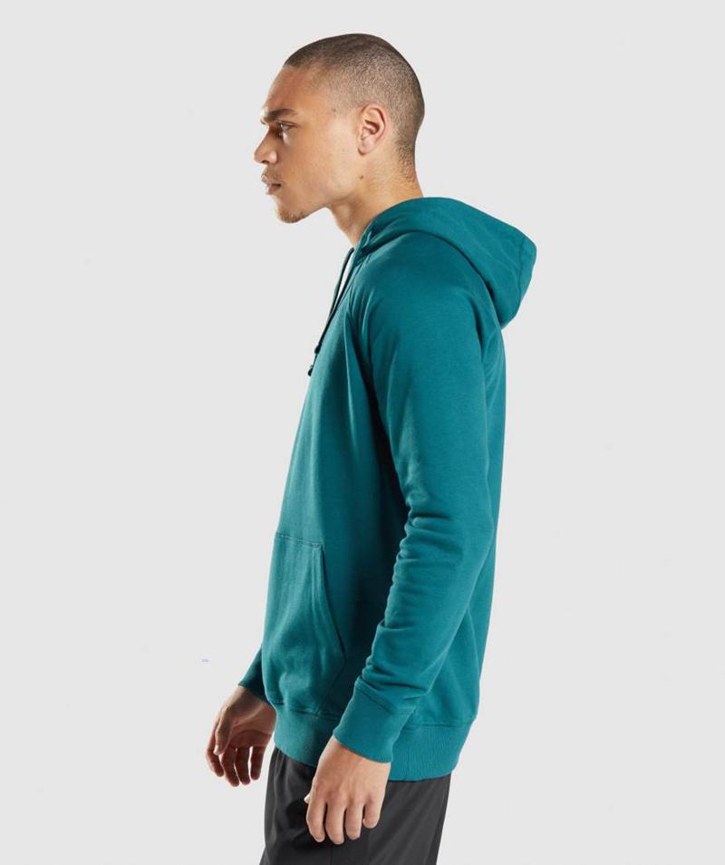 Gymshark Sharkhead Infill Kapucnis Pulóver Férfi Türkiz  Hungary |  GDZHW-3598