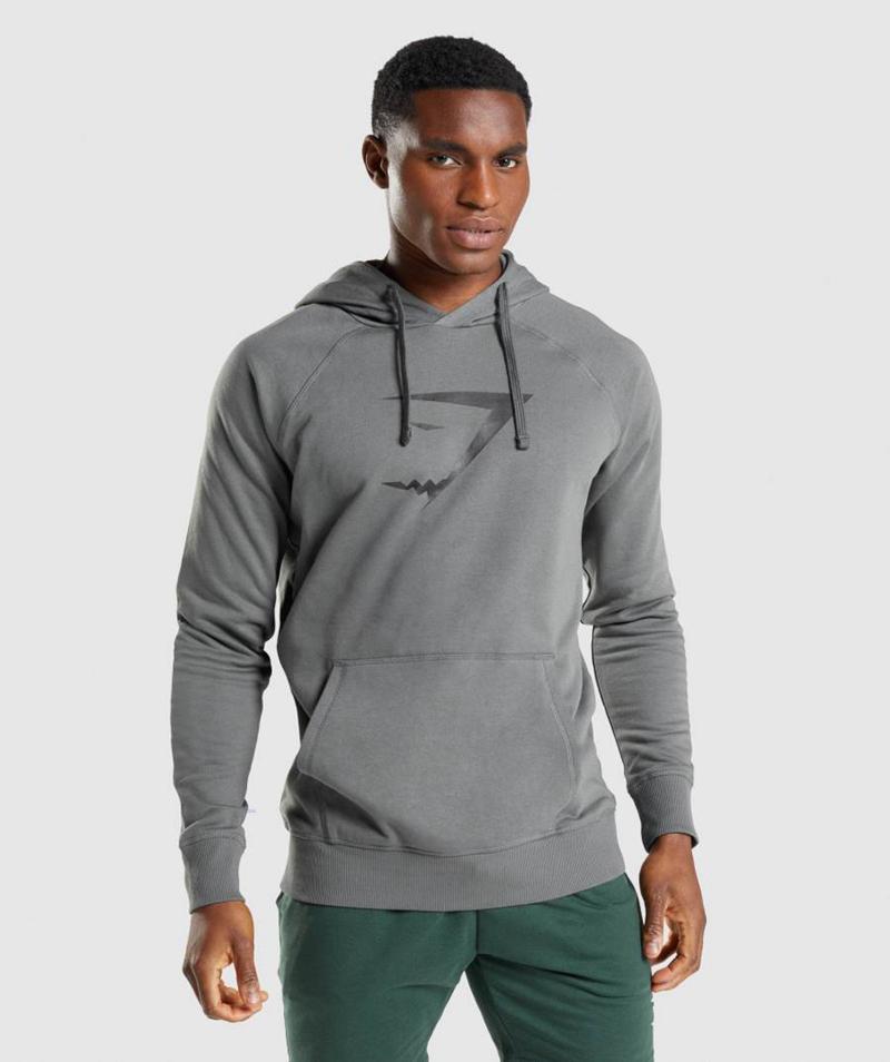 Gymshark Sharkhead Infill Kapucnis Pulóver Férfi Mélyszürke  Hungary |  NWGOM-8634