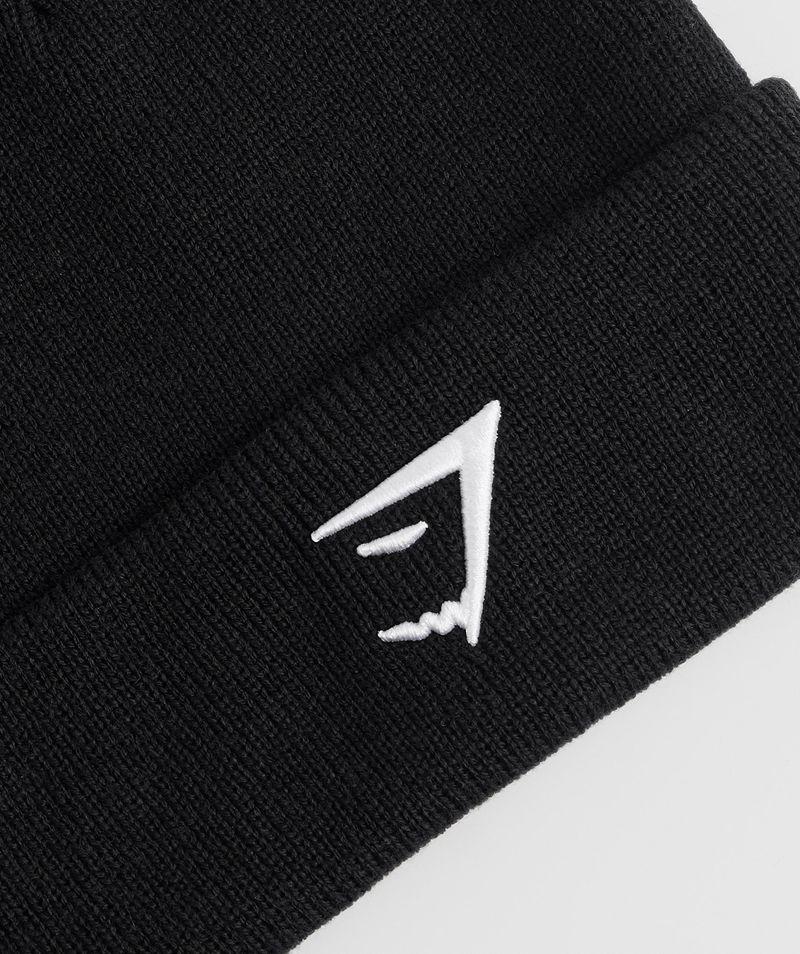 Gymshark Sharkhead Téli Sapka Accessories Fekete  Hungary |  HWZNI-5420