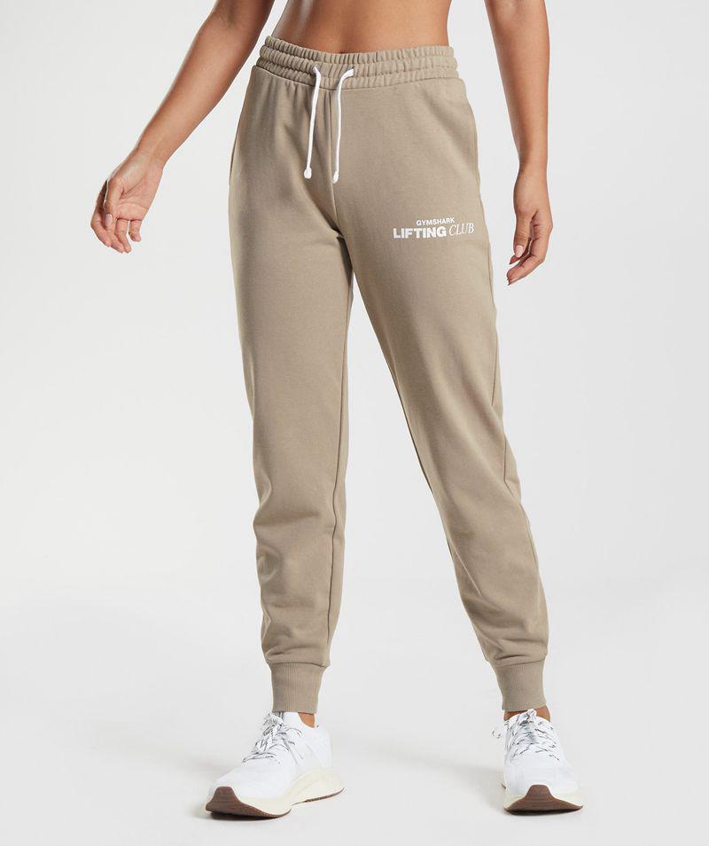 Gymshark Social Club Jogger Nadrág Női Bézs  Hungary |  DPBAW-3172