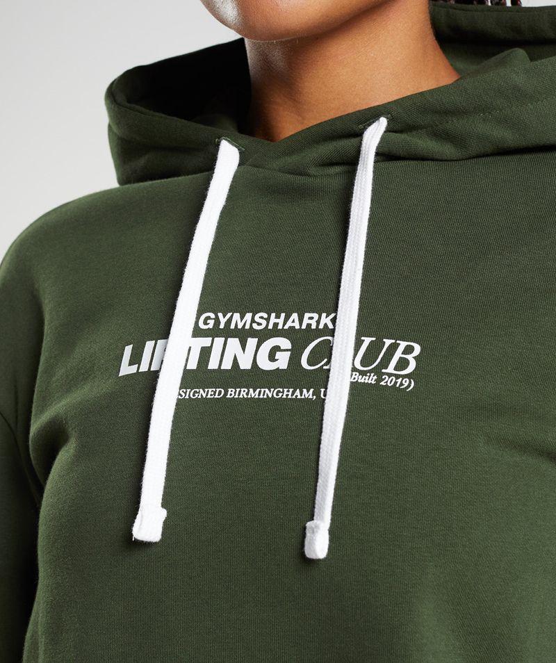 Gymshark Social Club Oversized Kapucnis Pulóver Női Olivazöld  Hungary |  FKRSL-6895