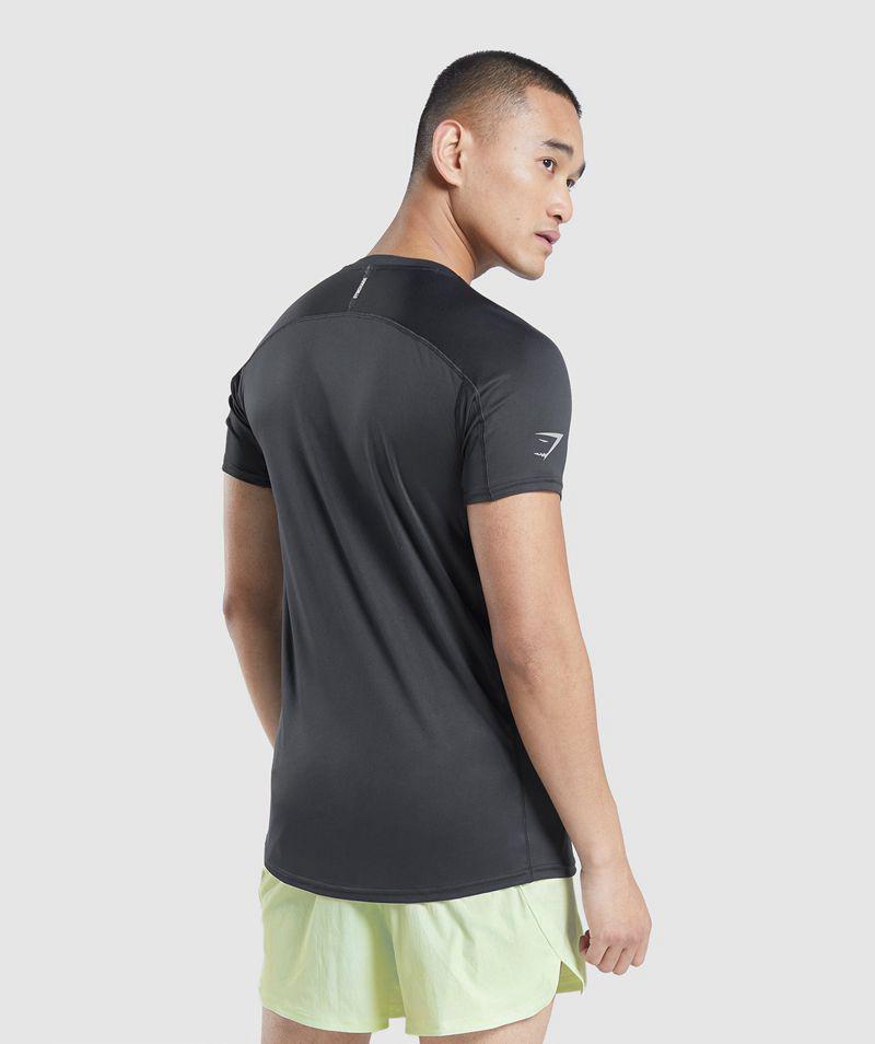 Gymshark Speed Evolve T-Shirts Férfi Fekete  Hungary |  AEPGO-8724