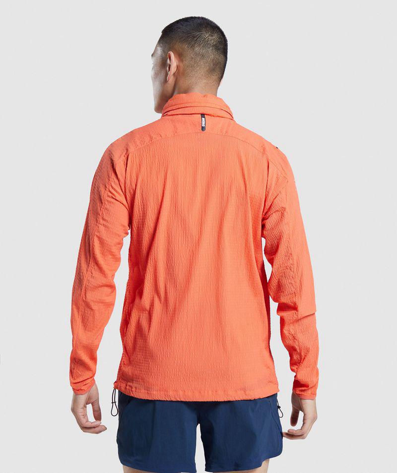 Gymshark Speed Evolve Windbreaker Kabát Férfi Narancssárga  Hungary |  OJKLW-9485