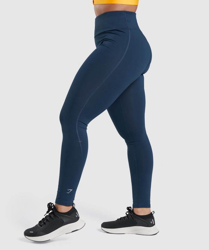 Gymshark Speed Leggings Női Sötétkék  Hungary |  UQYZS-0897