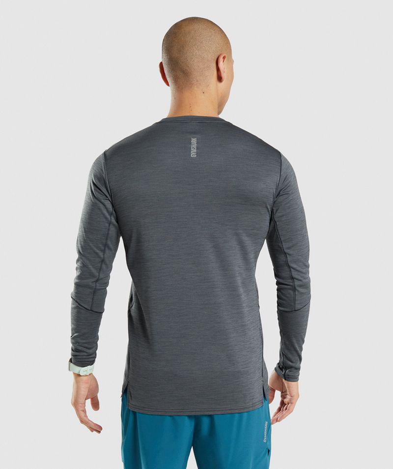 Gymshark Speed Long Sleeve T-Shirts Férfi Szürke  Hungary |  GRCAT-7501