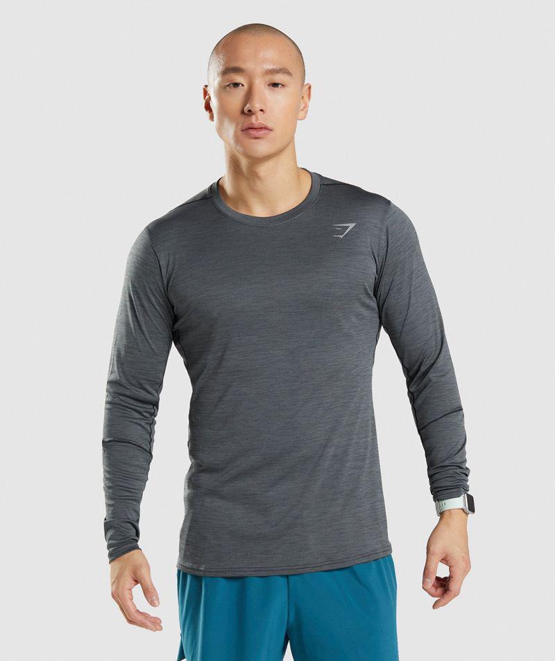 Gymshark Speed Long Sleeve T-Shirts Férfi Szürke  Hungary |  GRCAT-7501