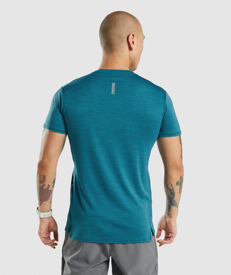 Gymshark Speed T-Shirts Férfi Türkiz  Hungary |  AMBOX-3506