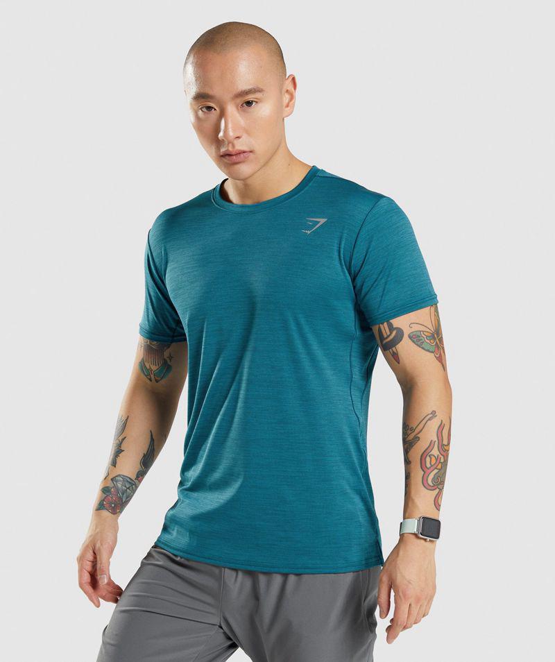 Gymshark Speed T-Shirts Férfi Türkiz  Hungary |  AMBOX-3506