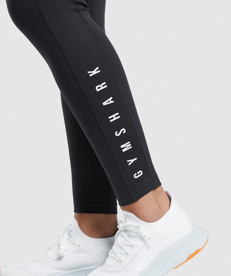 Gymshark Sport Leggings Női Fekete  Hungary |  FWBLT-4651