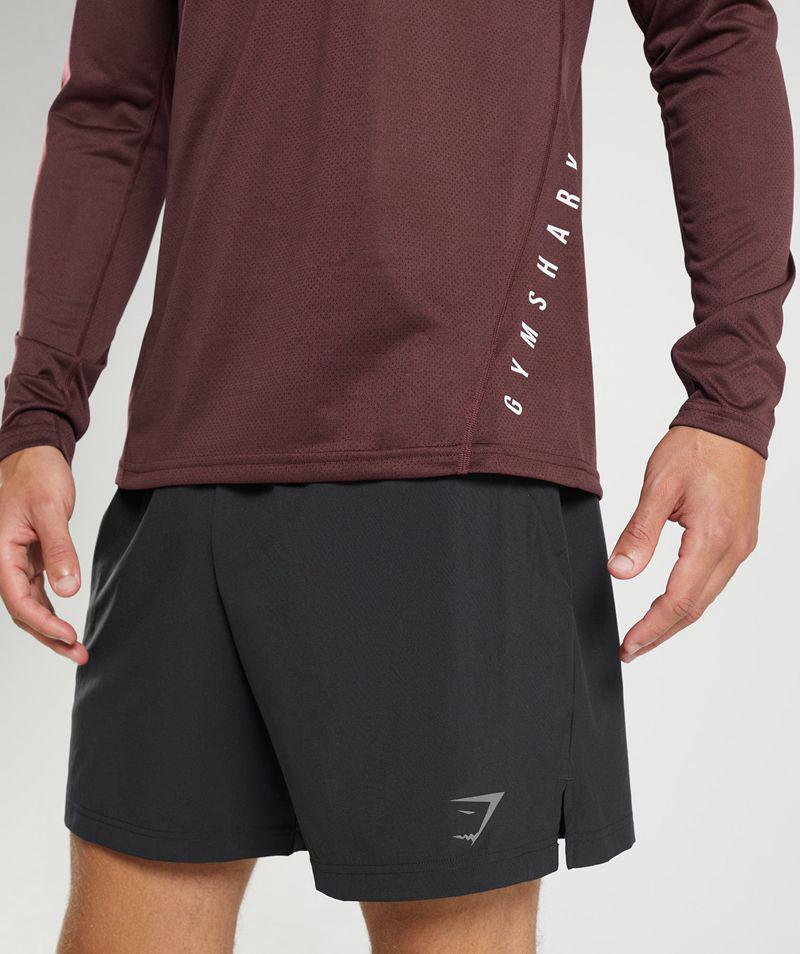 Gymshark Sport Long Sleeve T-Shirts Férfi Bordó  Hungary |  QSYBG-9483