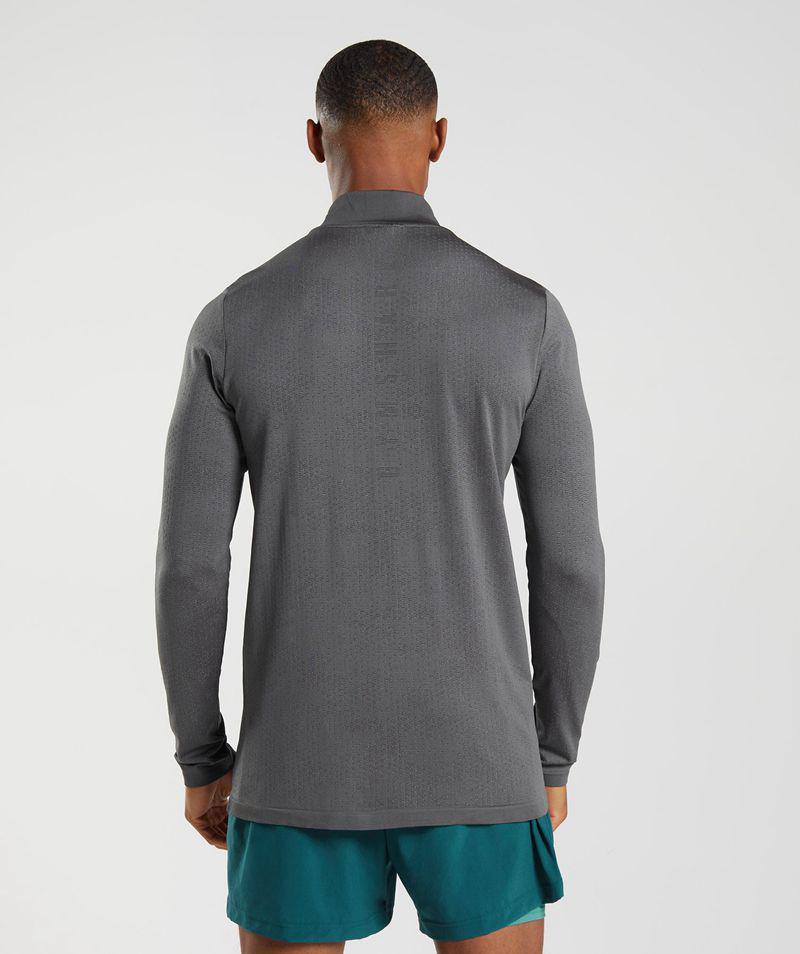 Gymshark Sport Seamless 1/4 Zip Pulóverek Férfi Szürke  Hungary |  TUQVM-5317