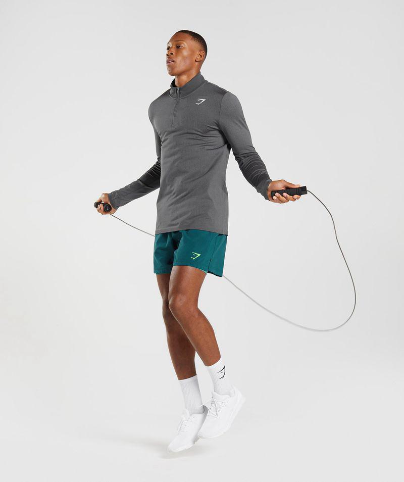 Gymshark Sport Seamless 1/4 Zip Pulóverek Férfi Szürke  Hungary |  TUQVM-5317