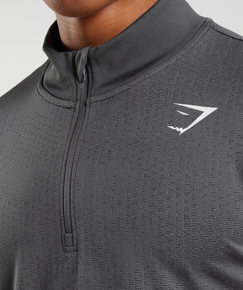 Gymshark Sport Seamless 1/4 Zip Pulóverek Férfi Szürke  Hungary |  TUQVM-5317