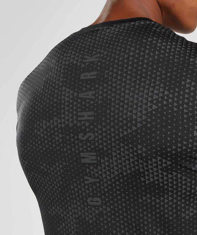 Gymshark Sport Seamless T-Shirts Férfi Fekete  Hungary |  MOJWK-9581