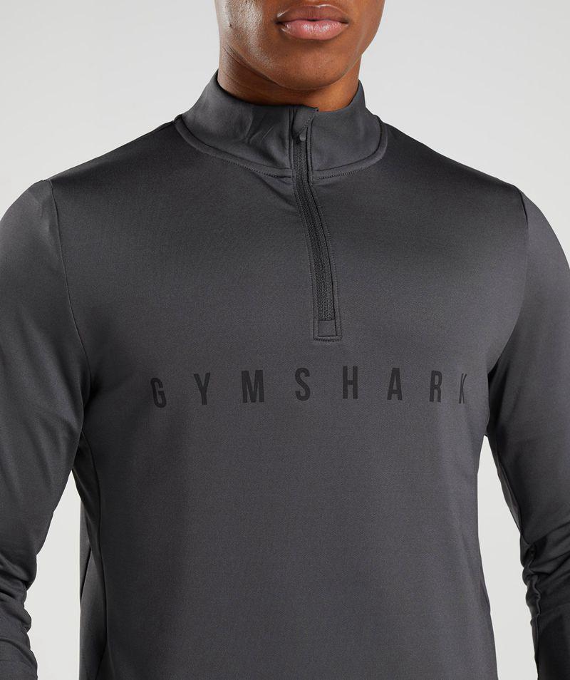 Gymshark Sport Stripe 1/4 Zip Pulóverek Férfi Szürke  Hungary |  DPTNQ-1395