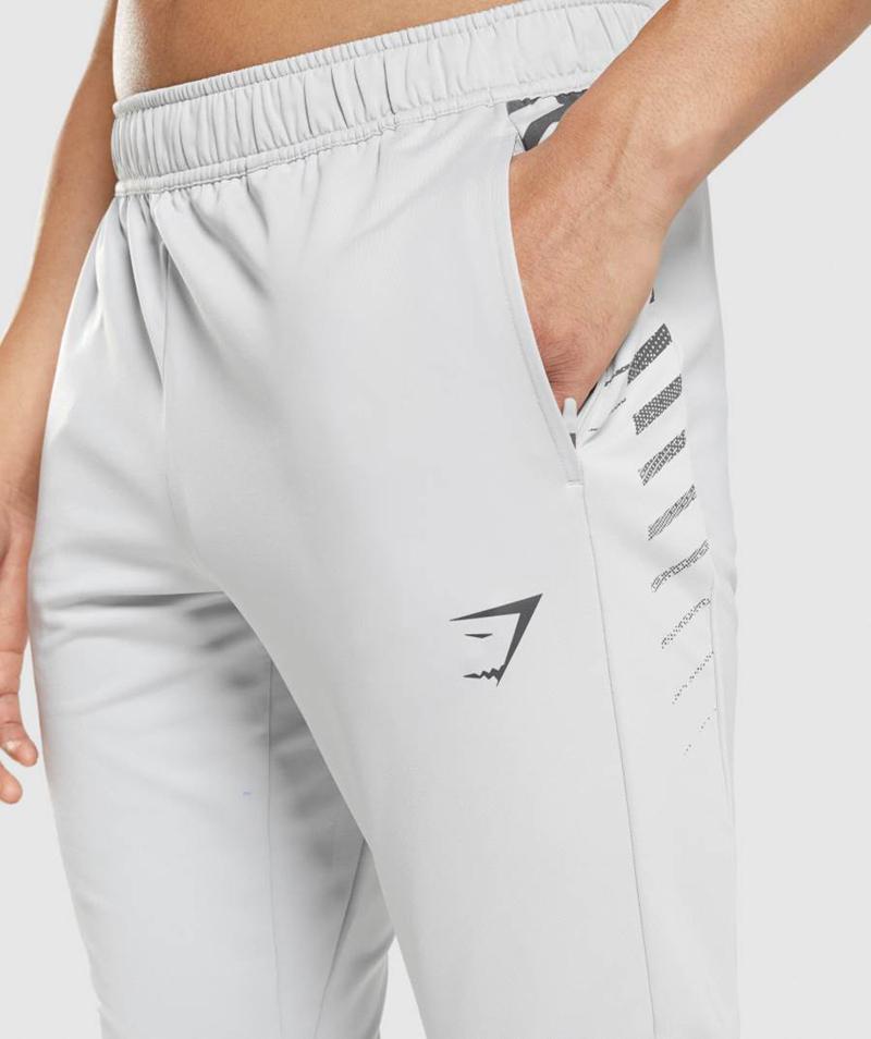 Gymshark Sport Stripe Jogger Nadrág Férfi Világos Szürke  Hungary |  OWCSQ-7435