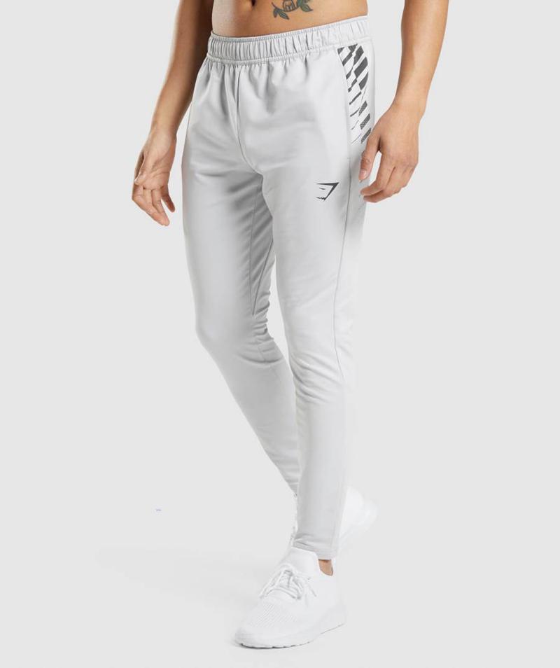 Gymshark Sport Stripe Jogger Nadrág Férfi Világos Szürke  Hungary |  OWCSQ-7435