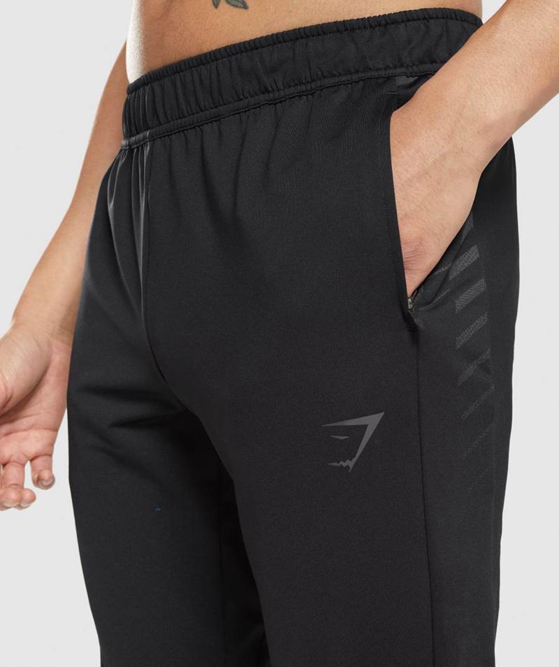 Gymshark Sport Stripe Jogger Nadrág Férfi Fekete  Hungary |  VFYOG-1870