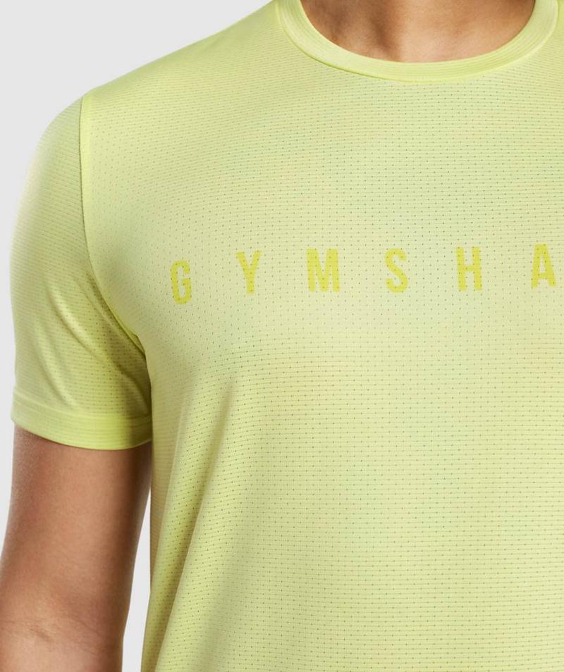 Gymshark Sport Stripe T-Shirts Férfi Zöld  Hungary |  JOKHA-4309