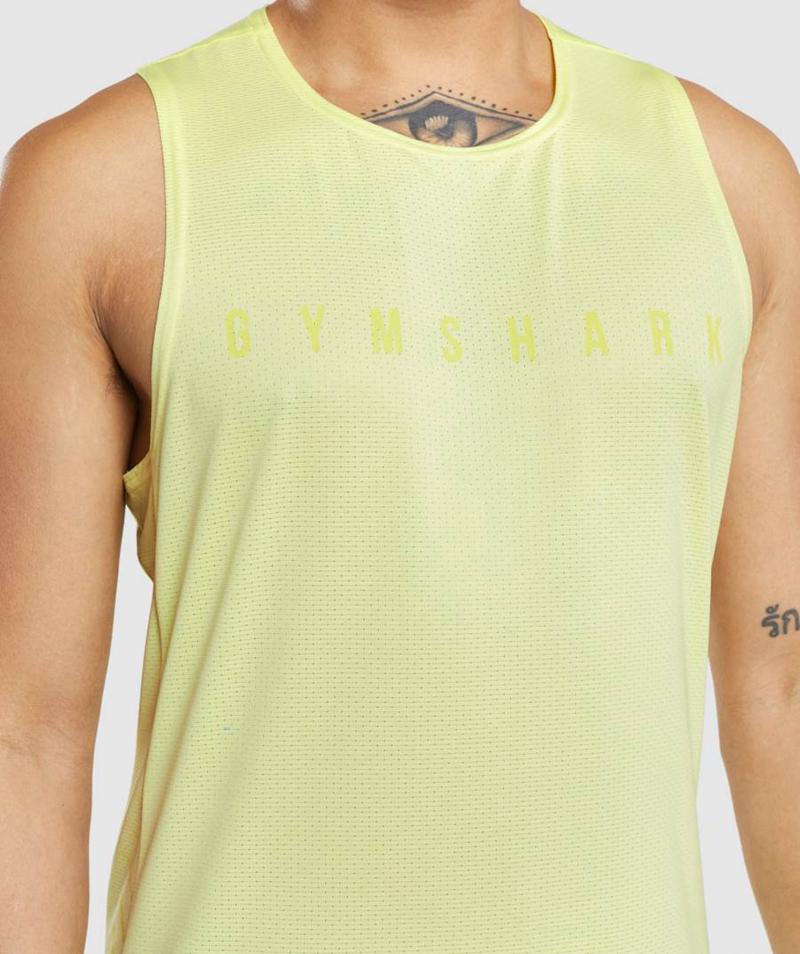 Gymshark Sport Stripe Ujjatlan Póló Férfi Zöld  Hungary |  QEHVK-2756