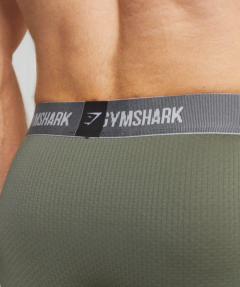 Gymshark Sports Tech Boxers 2pk Fehérnemű Férfi Olivazöld  Hungary |  GJAWO-0692