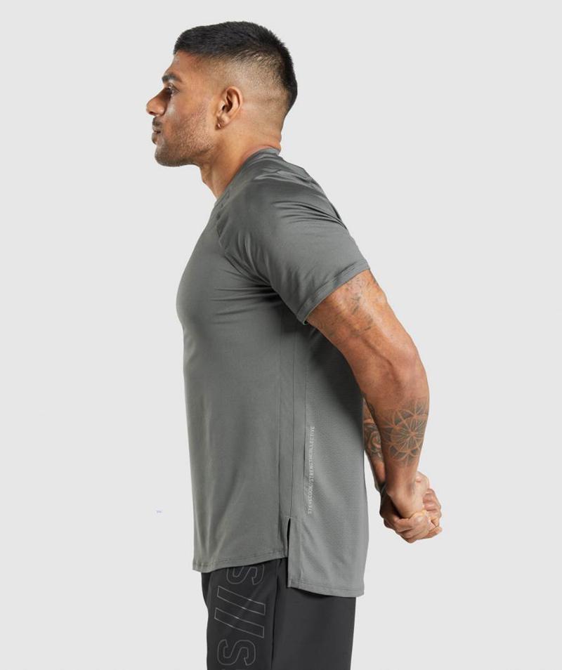 Gymshark Steve Cook T-Shirts Férfi Szürke Szürke  Hungary |  ORQPK-1523