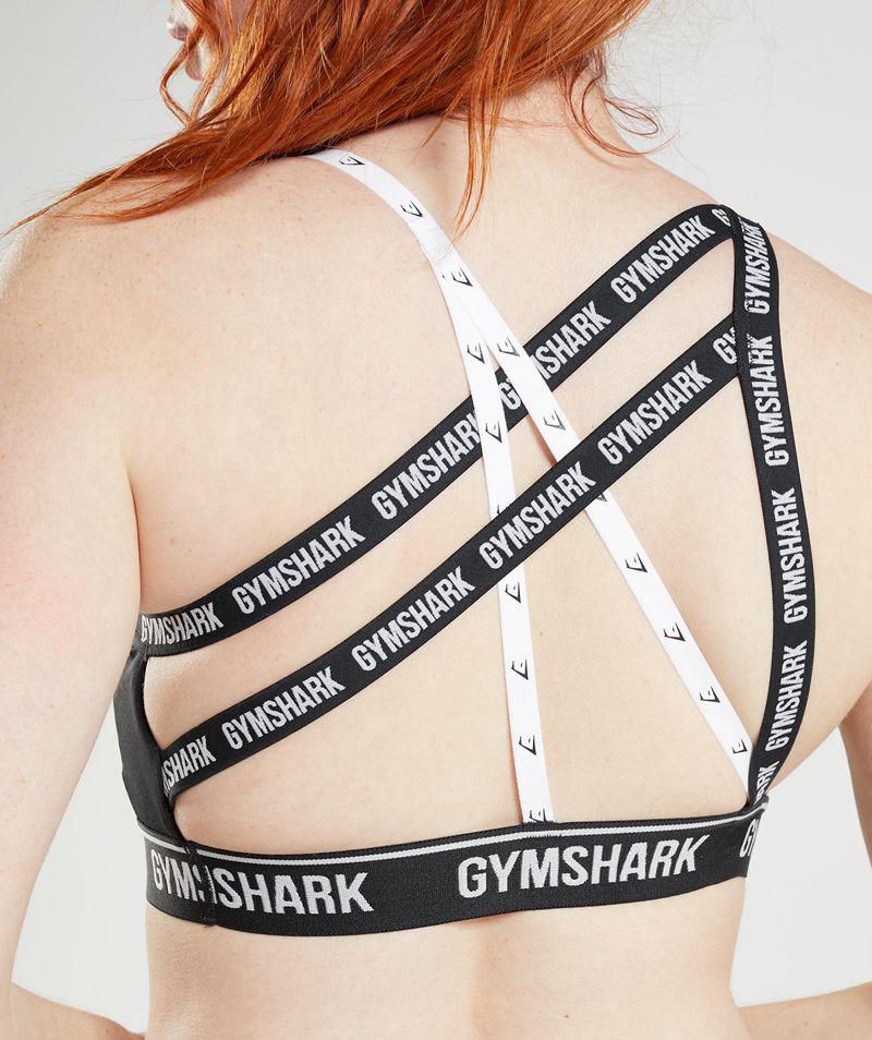 Gymshark Strike Sportmelltartó Női Fekete  Hungary |  TOFRS-5479