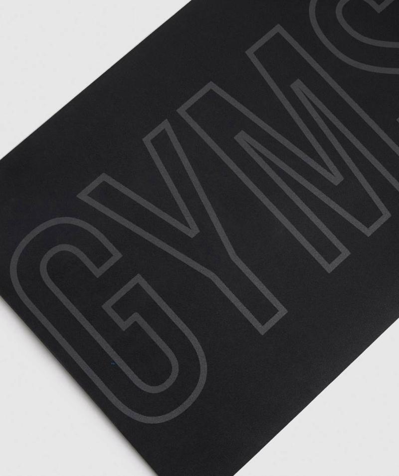 Gymshark Studio Mat Towel Accessories Fekete  Hungary |  GOMUS-4589