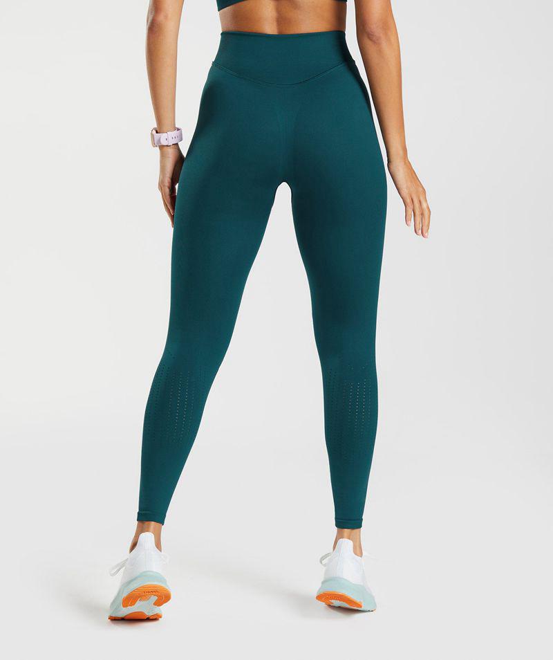 Gymshark Sweat Seamless Sculpt Leggings Női Türkiz  Hungary |  EBPAQ-7341