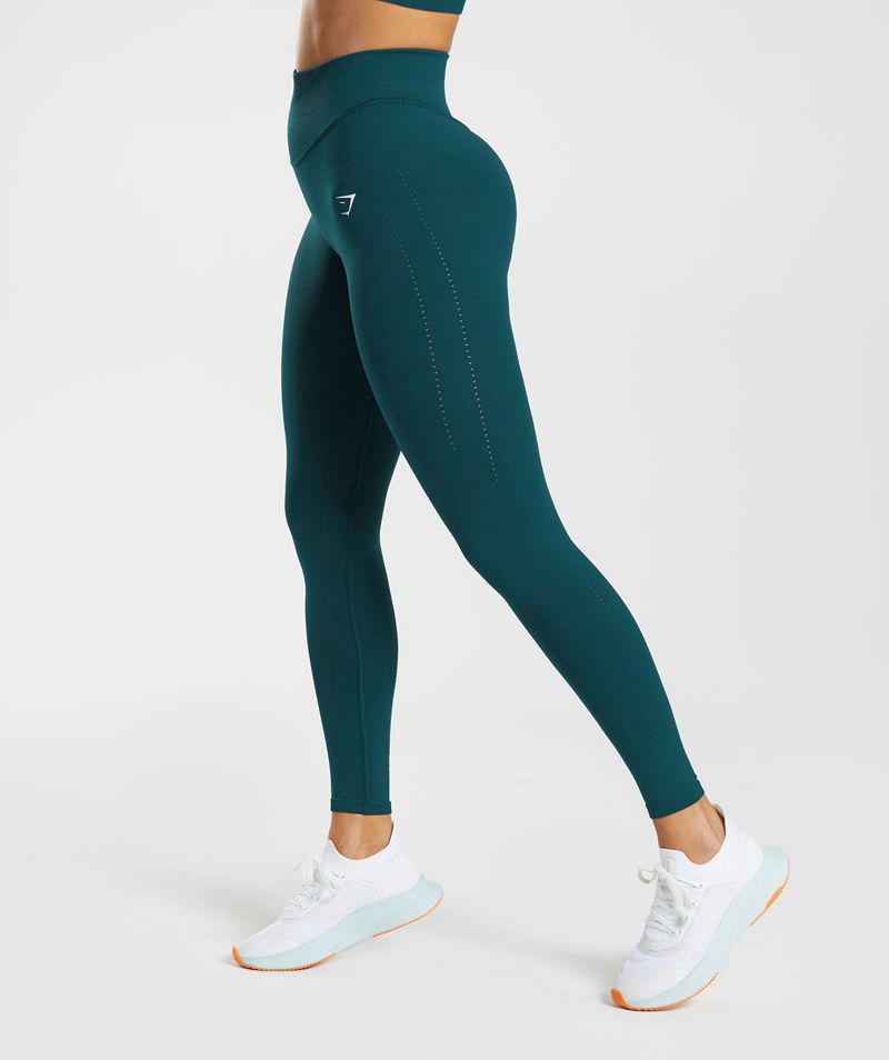 Gymshark Sweat Seamless Sculpt Leggings Női Türkiz  Hungary |  EBPAQ-7341