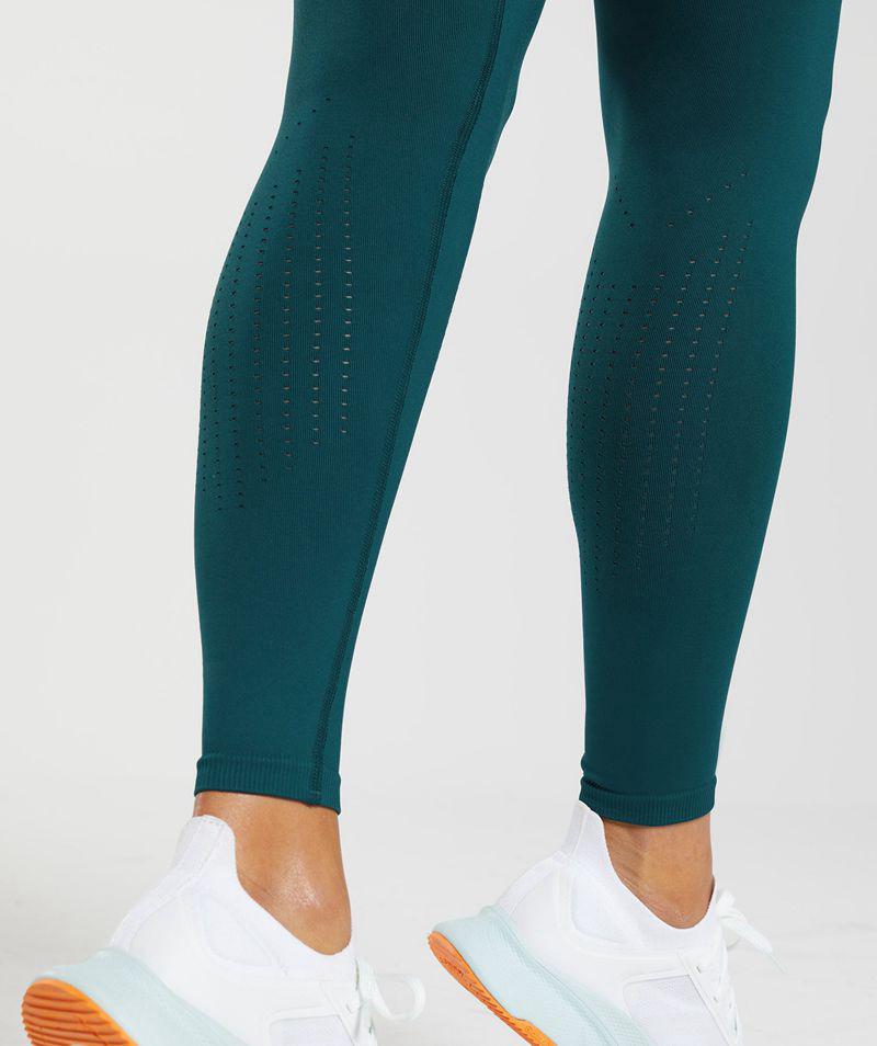 Gymshark Sweat Seamless Sculpt Leggings Női Türkiz  Hungary |  EBPAQ-7341