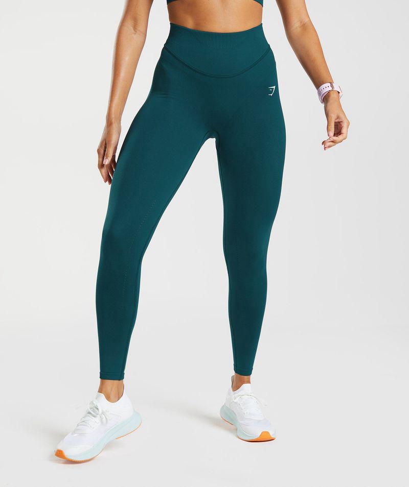 Gymshark Sweat Seamless Sculpt Leggings Női Türkiz  Hungary |  EBPAQ-7341