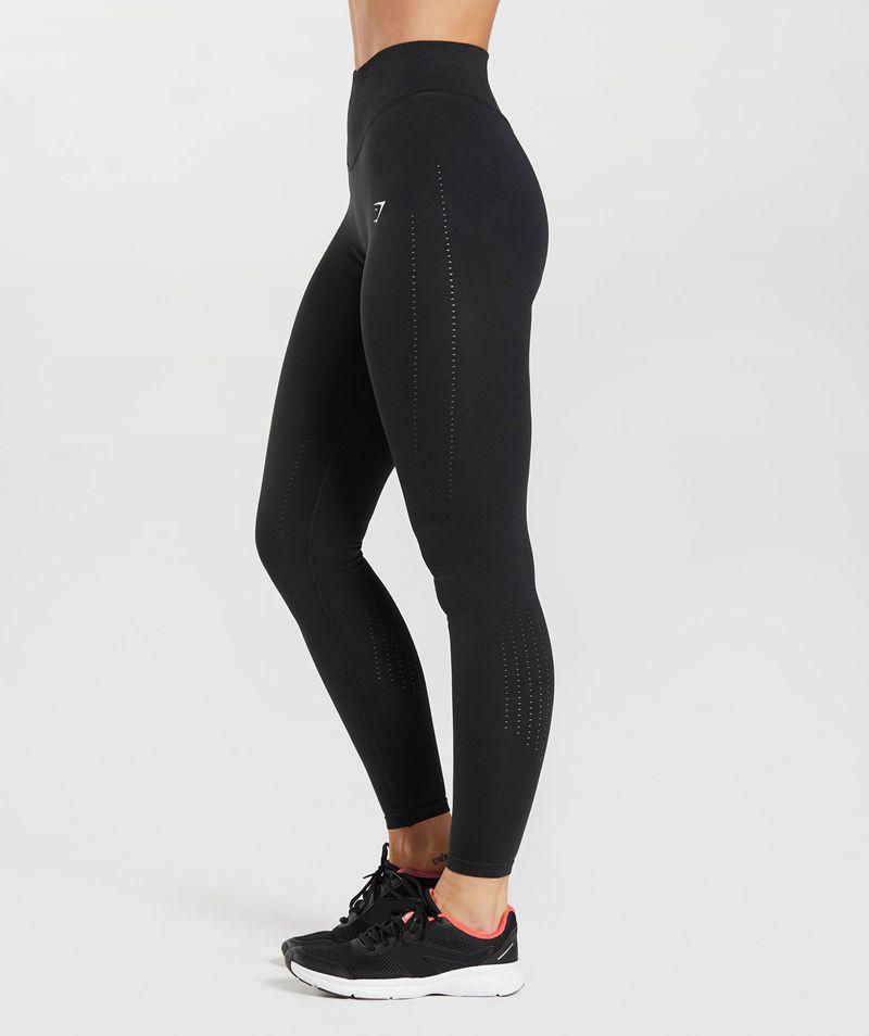 Gymshark Sweat Seamless Sculpt Leggings Női Fekete  Hungary |  HMSVA-7209