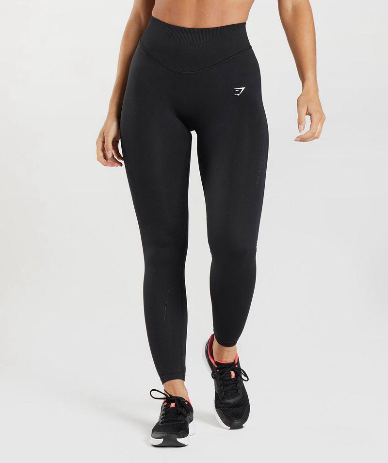 Gymshark Sweat Seamless Sculpt Leggings Női Fekete  Hungary |  HMSVA-7209