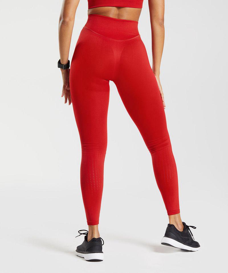 Gymshark Sweat Seamless Sculpt Leggings Női Piros  Hungary |  IADOZ-0295