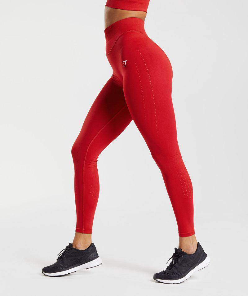 Gymshark Sweat Seamless Sculpt Leggings Női Piros  Hungary |  IADOZ-0295