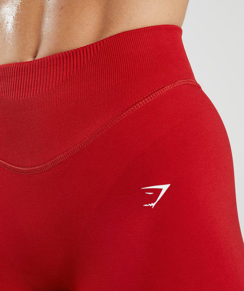 Gymshark Sweat Seamless Sculpt Rövidnadrág Női Piros  Hungary |  YDVIN-5142