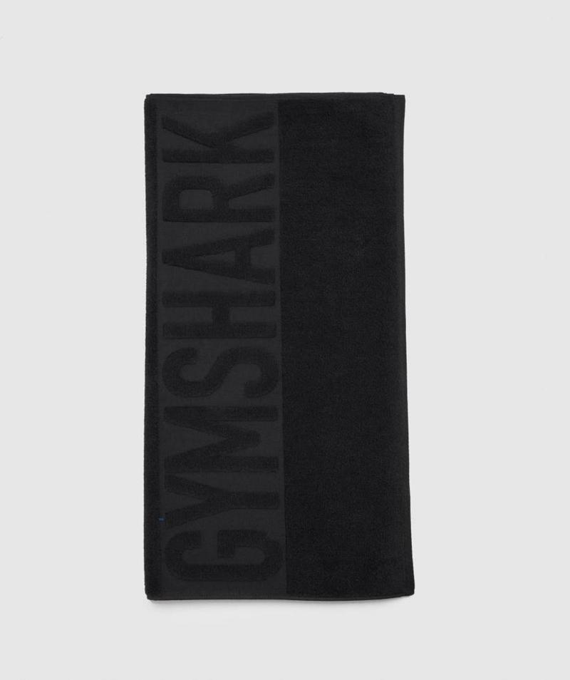 Gymshark Towel Towel Accessories Fekete  Hungary |  PRLNK-9236