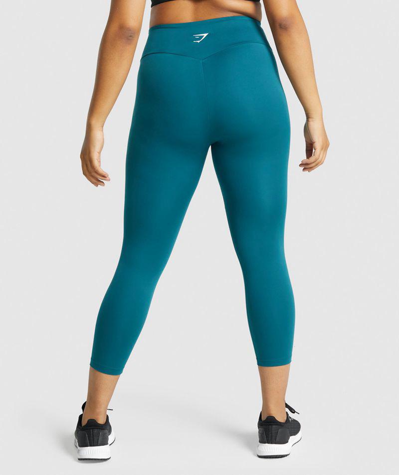 Gymshark Training 7/8 Leggings Női Türkiz  Hungary |  BCIEL-6341