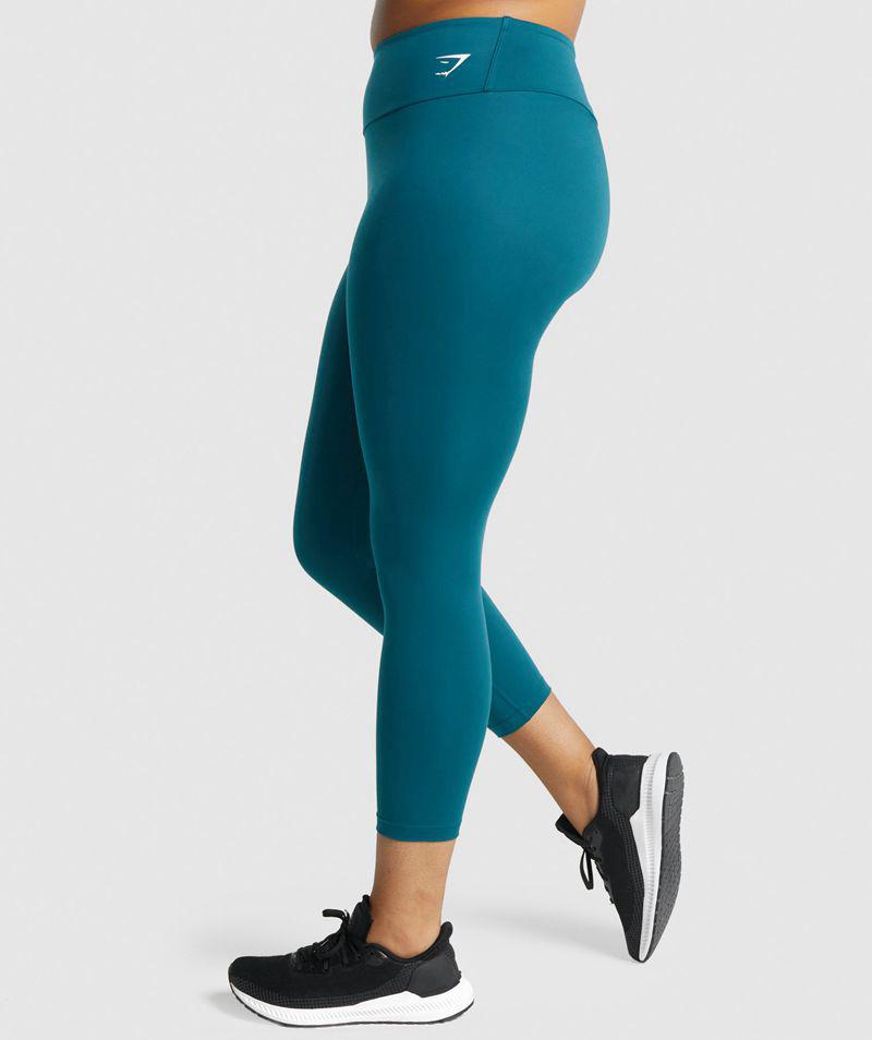 Gymshark Training 7/8 Leggings Női Türkiz  Hungary |  BCIEL-6341