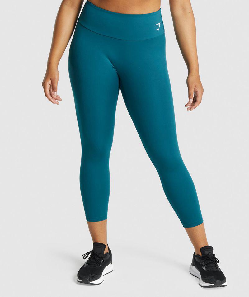 Gymshark Training 7/8 Leggings Női Türkiz  Hungary |  BCIEL-6341