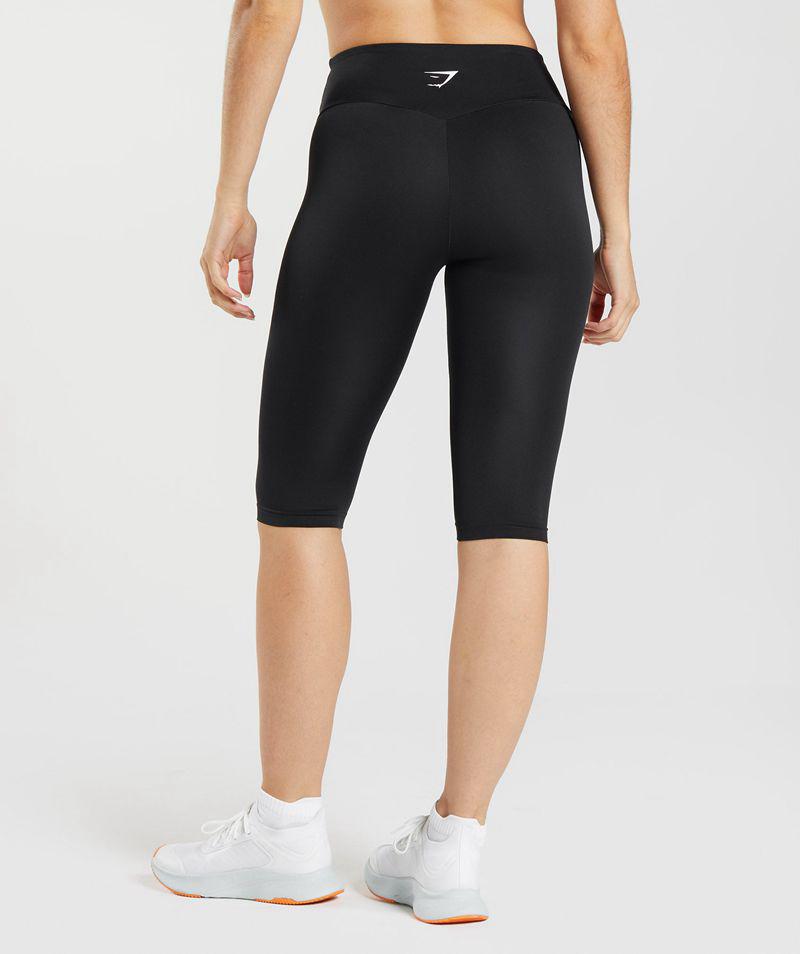 Gymshark Training Cropped Leggings Női Fekete  Hungary |  UNKJS-1429