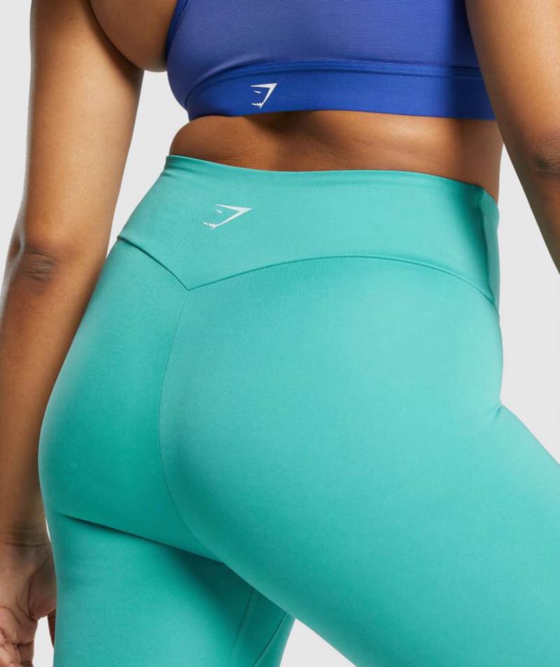 Gymshark Training Cropped Leggings Női Türkiz  Hungary |  BNQEV-5720