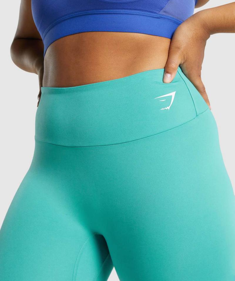 Gymshark Training Cropped Leggings Női Türkiz  Hungary |  BNQEV-5720